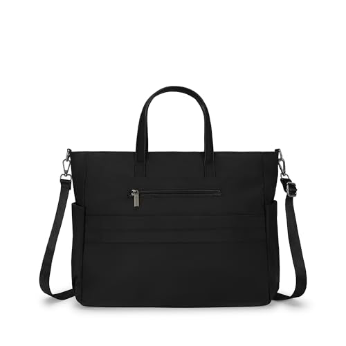 Fastrack Women Workease All-Day Laptop Tote Bag,15" Laptop Compatibility,Made With Nylon For Durability,Workwear Bags,College Bags With Laptop,Black