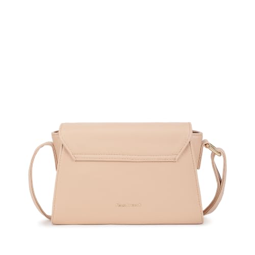 Fastrack Blush Sling Bag for Women | Pink Pebbled Faux Leather Crossbody Sling Bag | Spacious Main Compartment with Organiser Pockets | Magnetic Flap & Zip Closure | Adjustable Buckle Sling Strap