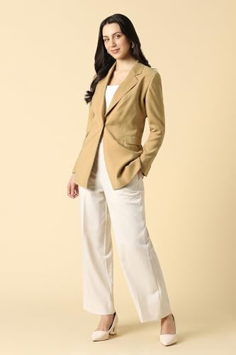Allen Solly Women Beige Blazer
