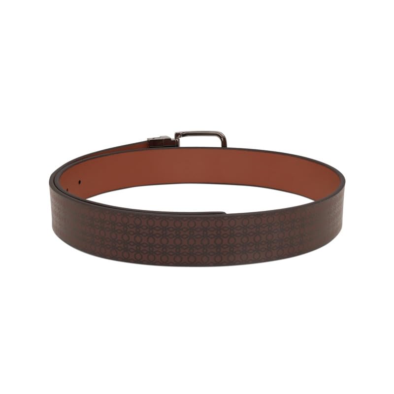 United Colors of Benetton Men's Reversible Leather Belt Elkin | Color - Chocolate+Tan | XL 110Cm | Formal & Casual | Ideal For Gifting