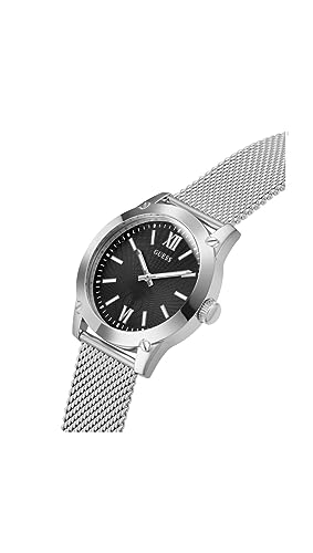 GUESS Stainless Steel Analog Black Dial Men's Watch-Gw0629G1