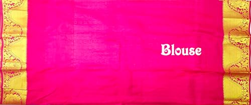 SREE KUMARAN Women's Kanchipuram Silk Pure Pattu Sarees With Blouse