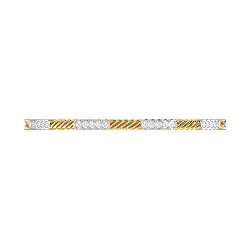 PC Jeweller 14k (585) Yellow Gold and Solitaire Bangle for Women