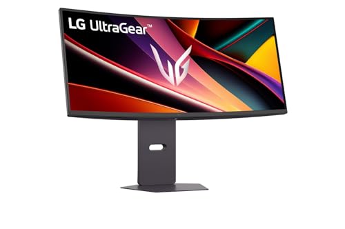 LG 34G600A 34-inch Ultragear WQHD (3440 x 1440) Curved Gaming Monitor,1MS,160Hz, AMD FreeSync Premium,NVIDIA® G-SYNC® Compatible, HDR10, Built-in Speaker, HDMI, DP, Tilt/Height/Swivel Stand, Black