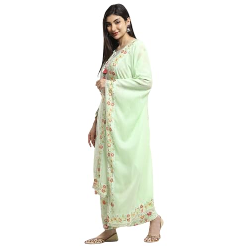 BIBA Women Pista Green Modal Blend Straight Kurta Set_36