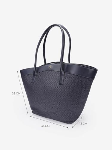 Tommy Hilfiger Texture Blue Polypropylene Tote Bag