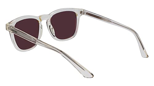 Calvin Klein Unisex Brown Lens Crystal Rectangular Sunglasses With 100% UV Protection