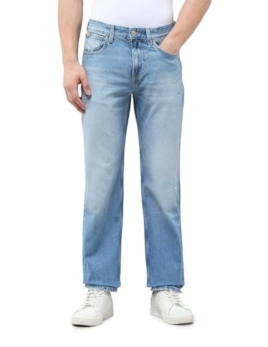 U.S. Polo Assn. Denim Co. Men's Shawn Relaxed Fit Blue Jeans (UDJEN1987_Blue_34)