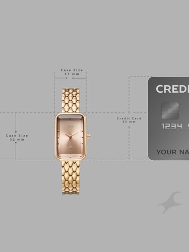 Fastrack Vyb Aurora with Quartz Analog Rose Gold Dial Rose Gold Alloy Strap Watch for Girls - FV60128WM02W