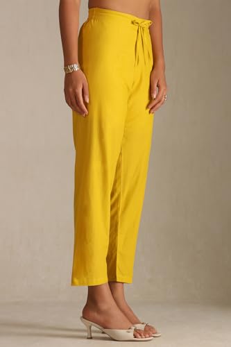 Soch Women's Pure Cotton Kurta Set (CWS5CD22021_Yellow