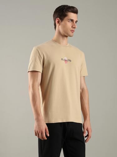 S26JMKT320 Beige Mens T-Shirt