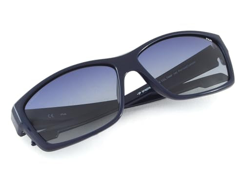 FILA sunglasses| 100% UV protected | Gradient | Full Rim | Sports | Men | Large | Shiny Dark Blue Polycarbonate Frame | Blue Gradient TAC Lens