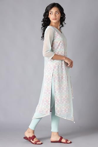 W for Woman Women's 100% Viscose Kurta & Tight (22FEWS18145-119153_Dark Pink_XS)