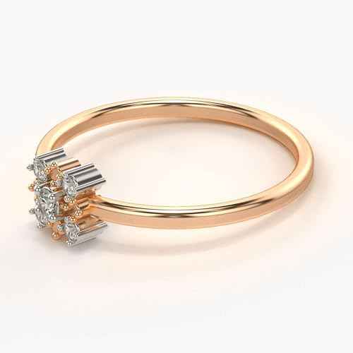 VALANOVA Sterling Silver & Certified Lab Grown Diamond 0.09cts | Ring For Women/Girls | Stylish & Elegant | VGR0398 | Ring Size: 9