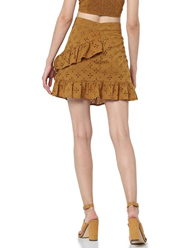Only Cotton Western Skirt Brown