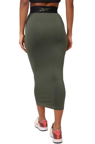 Reebok Womens Polyester Rbk Cardi Rib Skirt (H59313_s, Black, S)