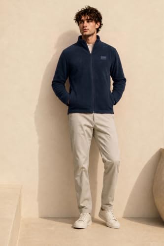 Van Heusen Men Feather Light Fleece Jacket with Zipper Pockets