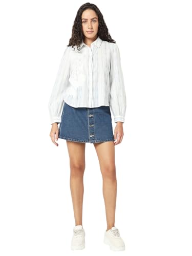 VERO MODA Women Light Blue Regular Fit Shirt