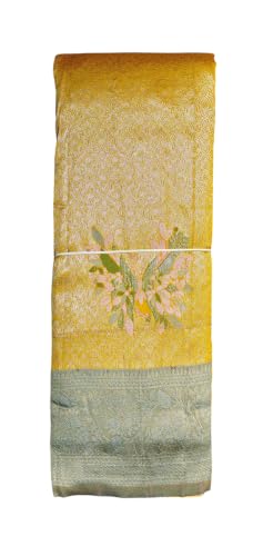 SREE KUMARAN Women's Kanchipuram Kubera Silk Pure Pattu Sarees – Deer Butta With Blouse (VSK161-9)
