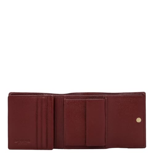 Da Milano Premium Leather Wallet for Women | Multi Compartment Travel Wallet - Cherry Red