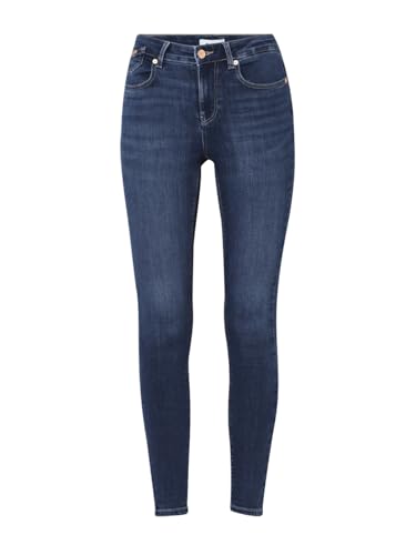 ONLY Women's Solid Skinny Fit High-Rise Blue Jeans