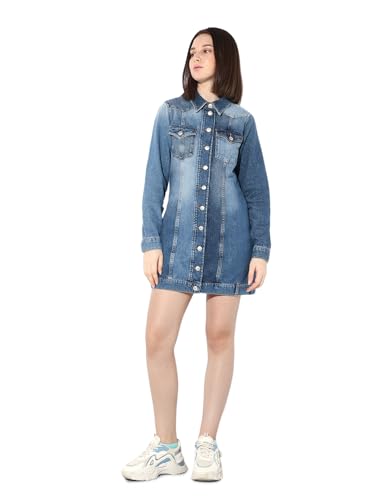 ONLY Women Blue Shirt Dress