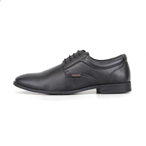 Red Chief Low Ankle Formal Derby Shoes for Men | Black UK06