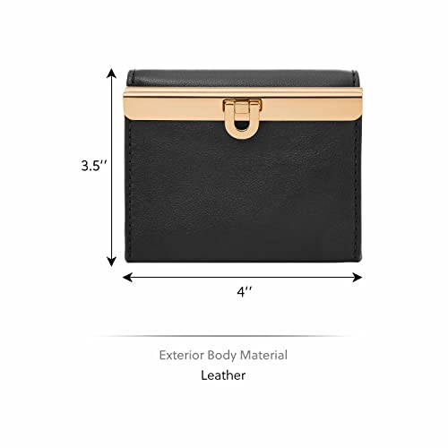 Fossil Women Leather Penrose Black Card Case Sl8288001