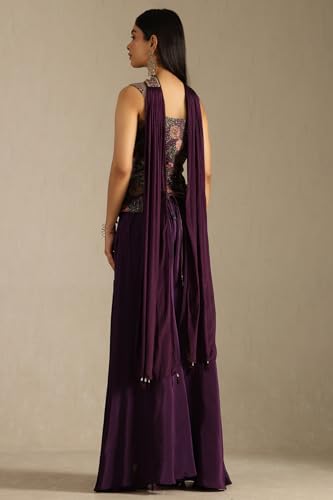 Soch Women's Tissue Kurta Suit Set (OWA5CD22227_Purple