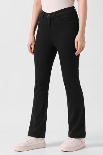 Women Black Dark Wash Jeans