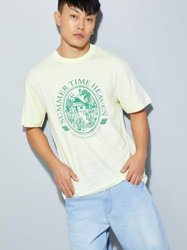 Max Men's Regular Fit T-Shirt (CABC25S603PT_Yellow