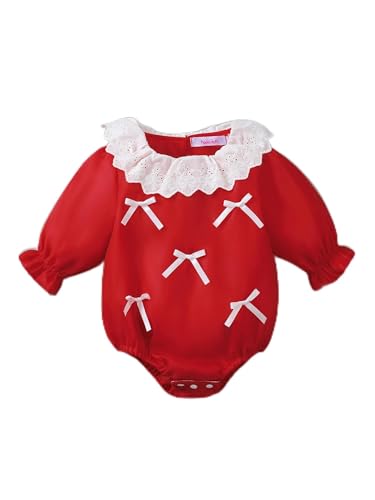 Hopscotch Schiffli Bow Applique Onesie (9-12 Months)