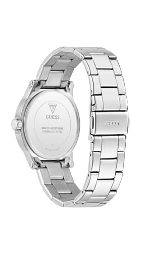 GUESS Gt Annette Analog Watch for Women with Silver Round Dial & Silver Stainless Steel Bracelet Band Water Resistant Women's Wrist Watches - GW0861L1