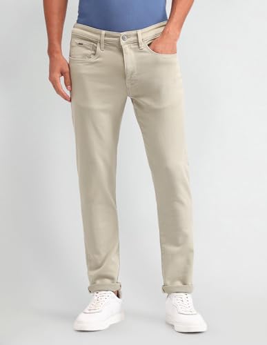 Arrow Sports Men's Fitted Jeans (ASAIJN2817_Sand