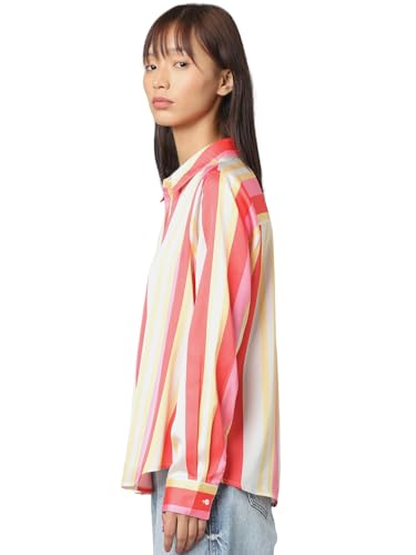 ONLY Women Striped Polyester Regular Fit Multicolor Shirt