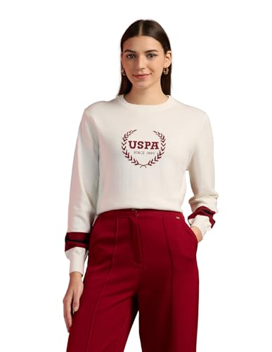 U.S. POLO ASSN. Regular Fit Cotton Sweater (UWAW24SWE139_White_XS)