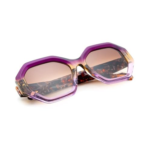 Guess 100% UV protecetd | Gradient | Medium | Full Rim | Hexagonal | Frame: Purple | Lens: Brown