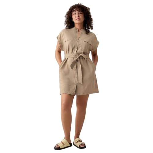 GAP Women's Rayon Kimono Above The Knee Casual Dress (442602112_Khaki