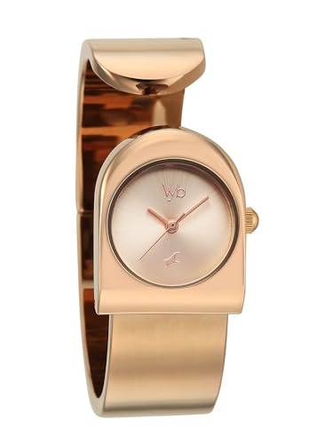 Fastrack Vyb Striker with Quartz Analog Rose Gold Dial Rose Gold Strap Watch for Girls - FV60130WM01W