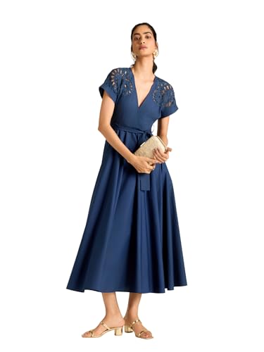 Label RITU KUMAR Blue Raquel Long Dress