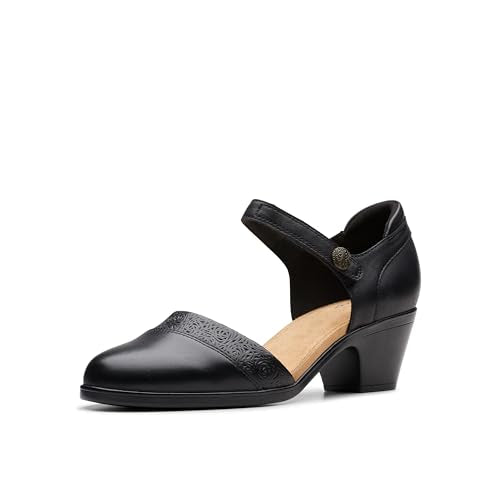 Clarks Womens Emily 2 Ketra, Black Leather, 4 UK