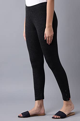 W for Woman Black Pleated Tights