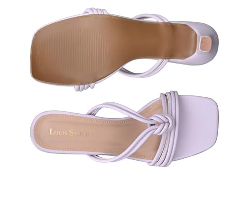 LOUIS STITCH Women’s Slip-On Pointed Heel Sandals | Open Toe Purple Stylish Stiletto Heel Sandal for Ladies, Fashionable Sandal | LSOF-LDPH-CKPR | UK-6