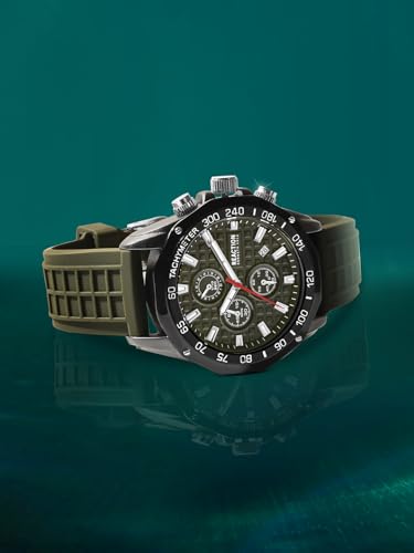 Kenneth Cole Reaction Chronograph Army Green Dial Watch for Men - KRWGO0070703