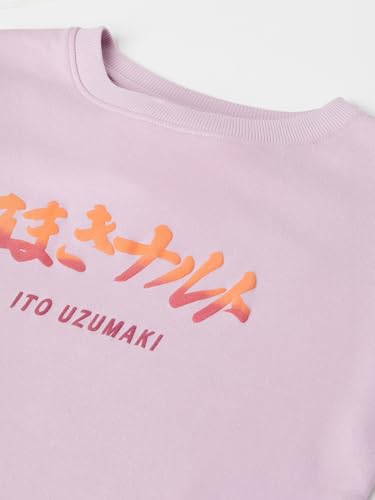 Max Girls Naruto Print T-Shirt(Pink_8-9 Y)