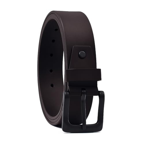 WildHorn Leather Belt for Men | Casual Leather Belt For Men | Free Size | Adjustable I 48 inches length | Waist upto 44 inches. (BROWN)