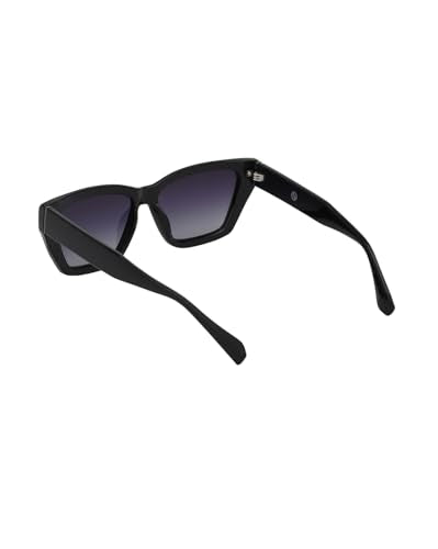 Carlton London Black Toned with Blue Polarised Lens Rectangle Sunglass for women