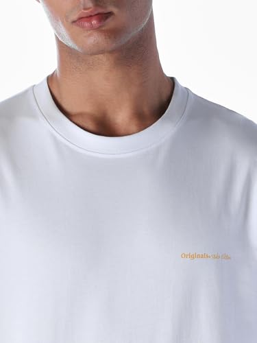 Jack & Jones Men Regular Fit White Tshirt