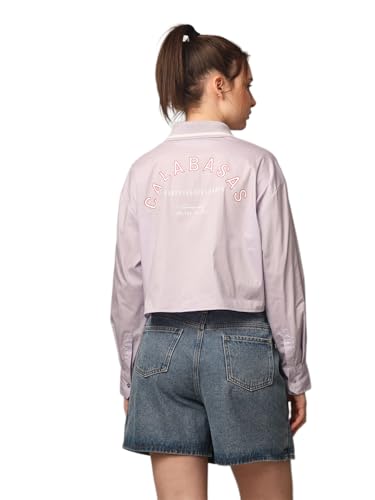ONLY Women Boxy Fit Purple Shirt
