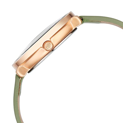 Titan Workwear Neo Quartz Multifunction White Dial Green Leather Strap Watch for Women - NT2651WL09